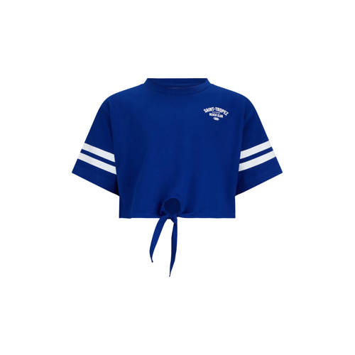 Retour Jeans T-shirt met backprint blauw Meisjes Katoen Ronde hals Backprint - maat 134/140 afbeelding