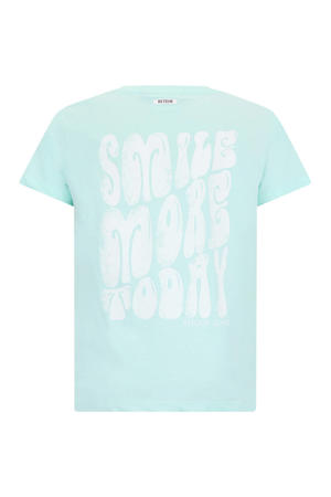 T-shirt met backprint blauw