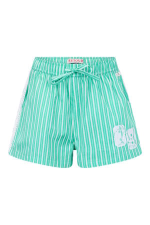 relaxed regular waist gestreepte casual short groen