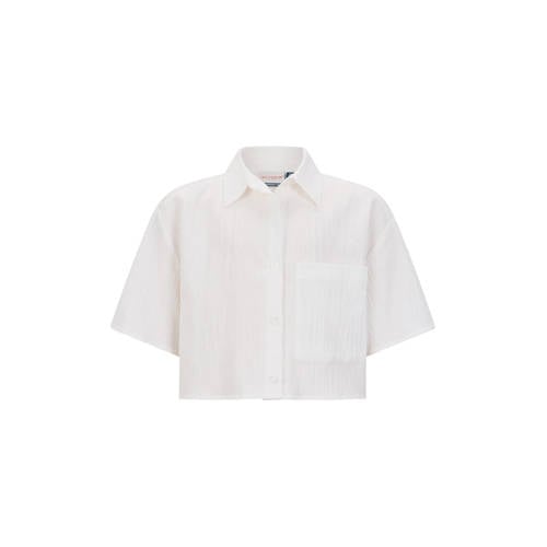 Retour Jeans blouse wit Meisjes Polyester Klassieke kraag Effen - maat 110 afbeelding