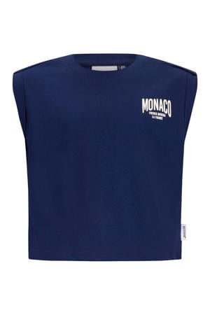 T-shirt met backprint donkerblauw