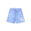 Retour Jeans relaxed regular waist gestreepte casual short lichtblauw