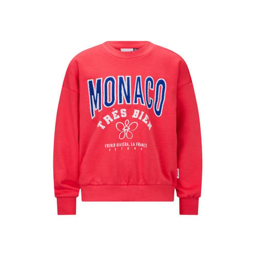 Retour Jeans longsleeve rood Meisjes Sweat Ronde hals Printopdruk - maat 134/140 afbeelding