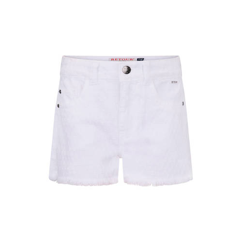 Retour Jeans relaxed regular waist casual short wit Korte broek Meisjes Katoen - maat 122/128 afbeelding