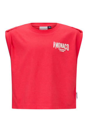 T-shirt met backprint rood