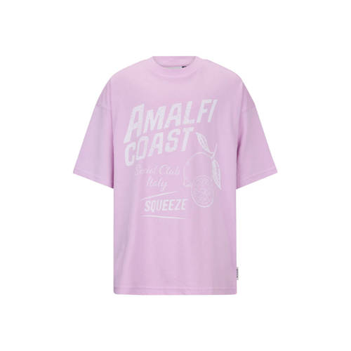 Retour Jeans T-shirt lila Paars Meisjes Katoen Ronde hals Printopdruk - maat 182/188 afbeelding
