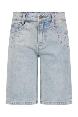 relaxed regular waist short medium blue denim