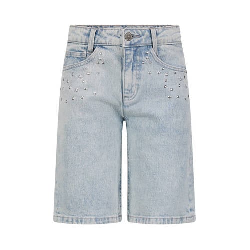 Retour Jeans relaxed regular waist short medium blue denim Korte broek Blauw Meisjes Stretchdenim - maat 122 afbeelding