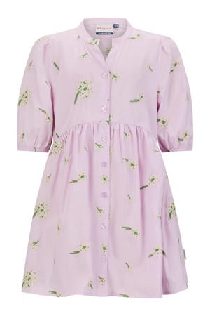 gebloemde blousejurk roze