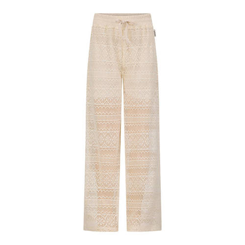 Retour Jeans wide leg casual broek beige Meisjes Polyester Effen - maat 122/128 afbeelding