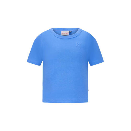 Retour Jeans T-shirt blauw Meisjes Stretchkatoen Ronde hals Effen - maat 134/140 afbeelding