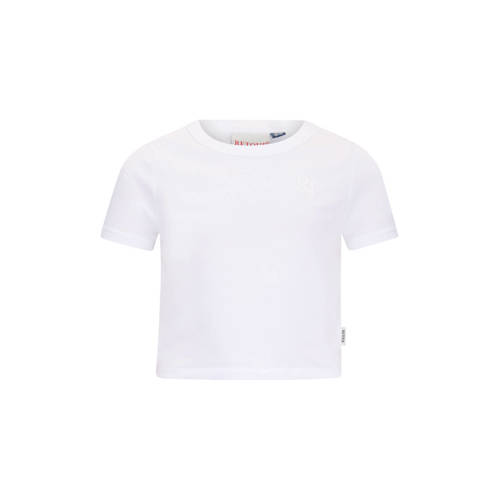 Retour Jeans T-shirt wit Meisjes Stretchkatoen Ronde hals Effen - maat 122/128 afbeelding
