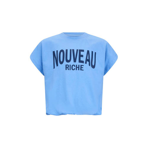 Retour Jeans T-shirt lichtblauw Meisjes Katoen Ronde hals Tekst - maat 158/164 afbeelding