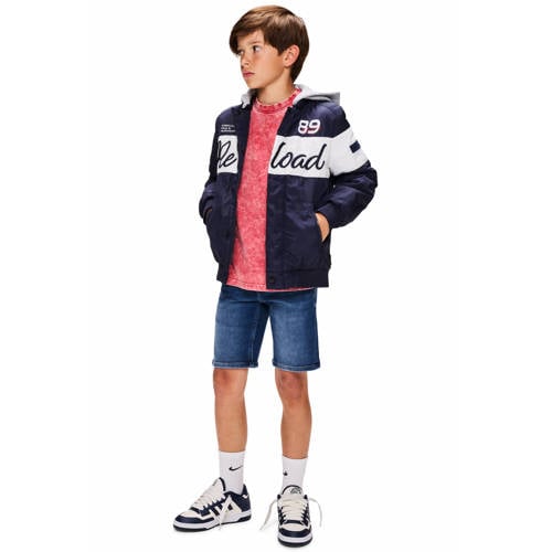 Retour Jeans jack donkerblauw Jas Jongens Polyamide Capuchon Meerkleurig - maat 134/140 afbeelding
