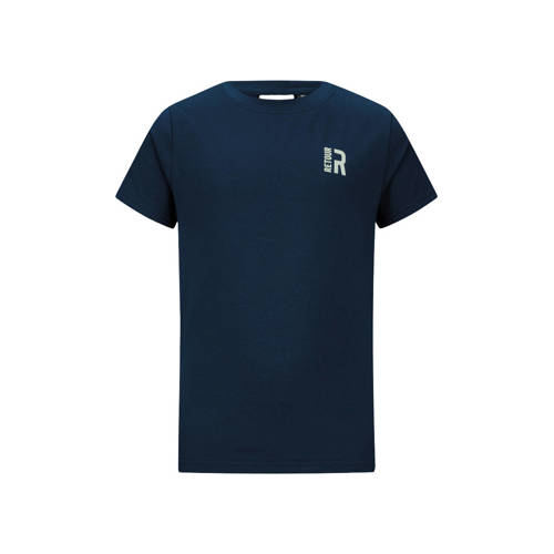 Retour Jeans T-shirt donkerblauw Jongens Stretchkatoen Ronde hals Effen - maat 122/128 afbeelding