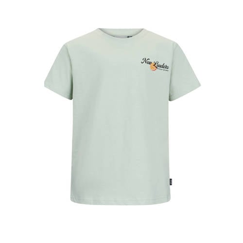 Retour Jeans T-shirt met backprint mintgroen Jongens Katoen Ronde hals - maat 110 afbeelding