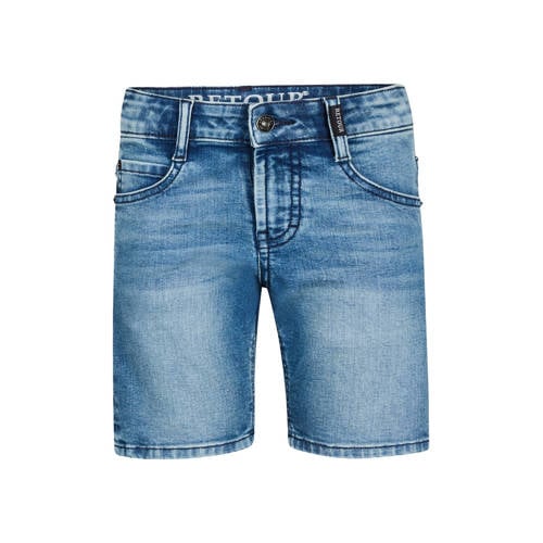 Retour Jeans regular waist short medium blue denim Korte broek Blauw Jongens Stretchdenim - maat 122 afbeelding