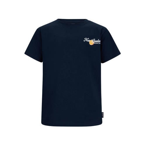 Retour Jeans T-shirt met backprint donkerblauw Jongens Katoen Ronde hals - maat 134/140 afbeelding