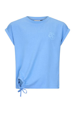 T-shirt met backprint lichtblauw