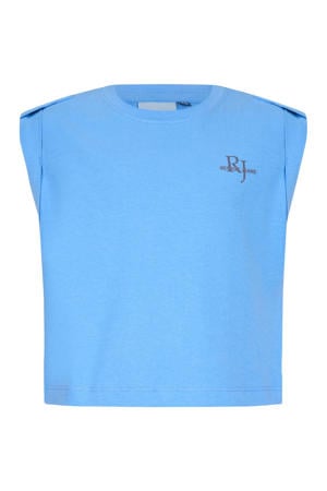 T-shirt met backprint lichtblauw