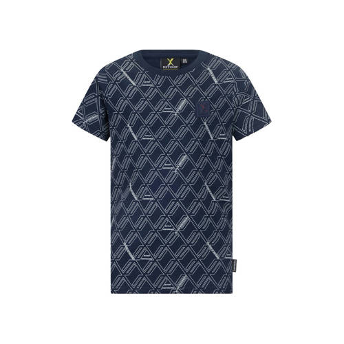 Retour Jeans T-shirt donkerblauw Jongens Katoen Ronde hals All over print - maat 116 afbeelding