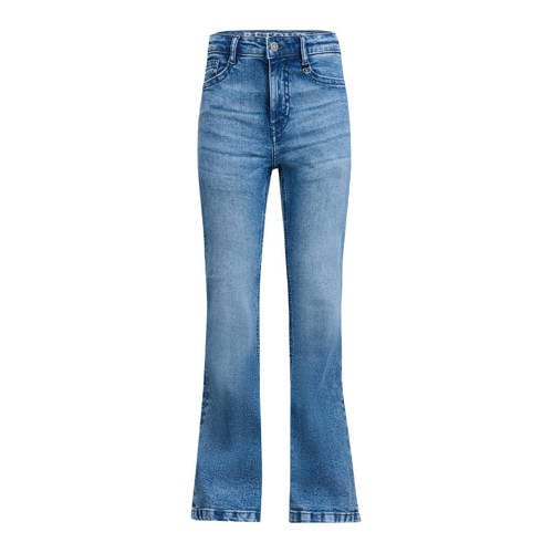 Retour Jeans Sidi high waist flared jeans medium blue denim Blauw Meisjes Stretchdenim - maat 134 afbeelding