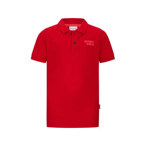 Retour Jeans polo rood Jongens Katoen Polokraag Printopdruk - maat 146/152 afbeelding