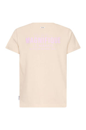 T-shirt met backprint beige