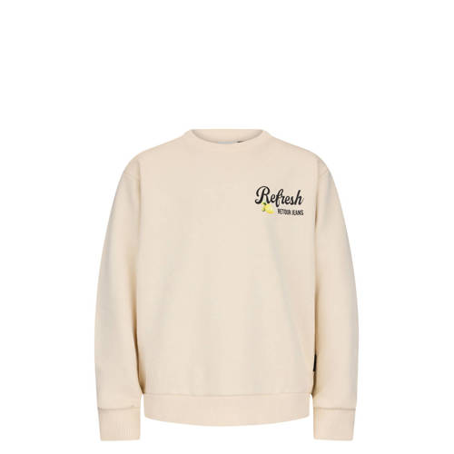 Retour Jeans sweater met backprint crème Ecru Backprint - maat 110 afbeelding