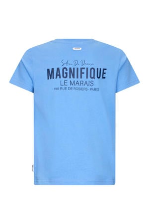 T-shirt met backprint lichtblauw