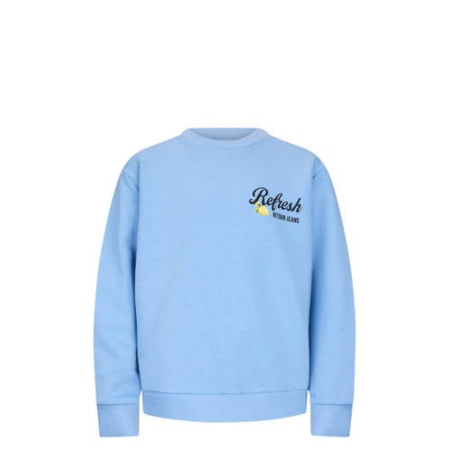 Retour Jeans sweater met backprint lichtblauw Backprint - maat 122/128 afbeelding