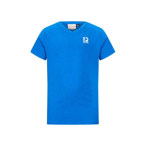 Retour Jeans T-shirt blauw Jongens Stretchkatoen Ronde hals Effen - maat 158/164 afbeelding
