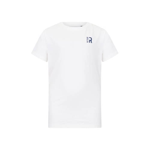 Retour Jeans T-shirt wit Jongens Stretchkatoen Ronde hals Effen - maat 134/140 afbeelding