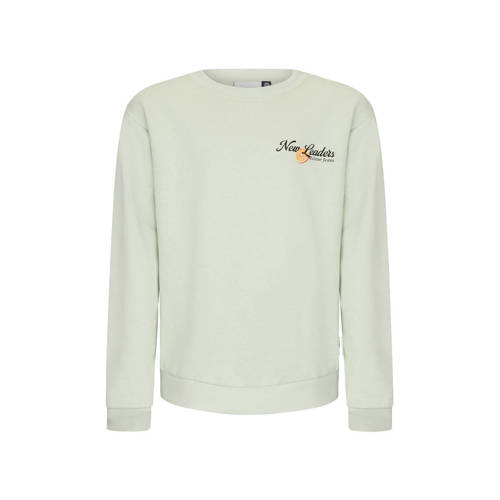 Retour Jeans sweater met backprint mintgroen Backprint - maat 134/140 afbeelding