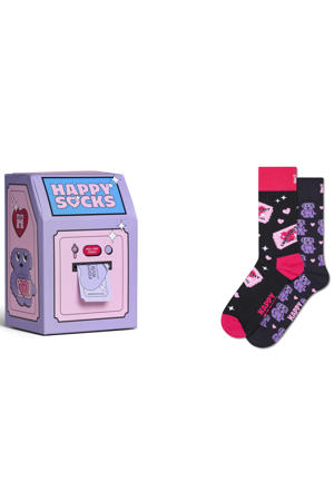 giftbox sokken Love Tickets - zwart (set van 2)