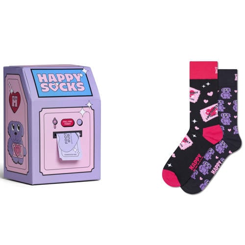 Happy Socks giftbox sokken Love Tickets - set van 2 zwart Jongens/Meisjes Katoen - maat 36-40 afbeelding