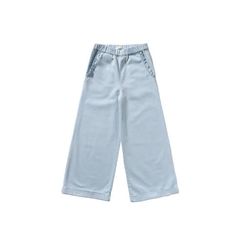 Your Wishes wide leg jeans light blue denim Blauw Effen - maat 80 afbeelding