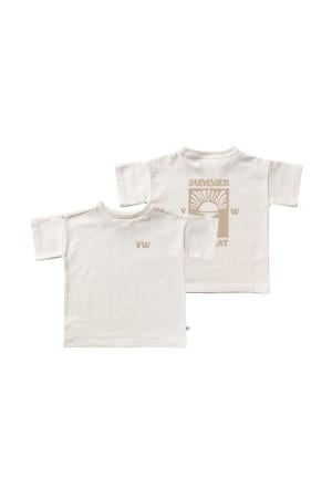 T-shirt met backprint ecru