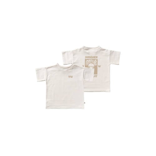 Your Wishes T-shirt met backprint ecru Jongens Katoen Ronde hals Backprint - maat 116 afbeelding