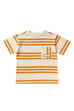 gestreepte T-shirt bruin