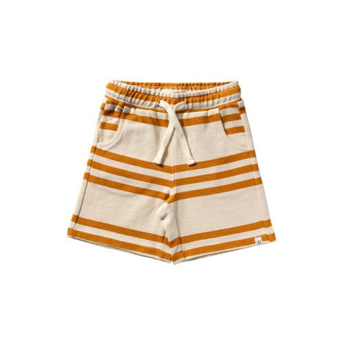 Your Wishes regular waist gestreepte casual short bruin Korte broek Jongens Katoen - maat 98 afbeelding