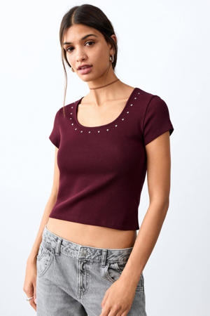 T-shirt donkerrood