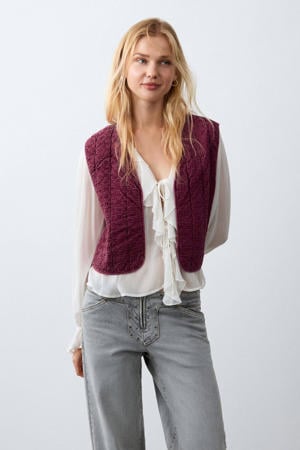 gilet donkerrood