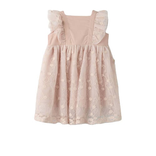 LIL' ATELIER MINI Jurk Roze Meisjes Katoen Vierkante hals Bloemen - maat 110 afbeelding