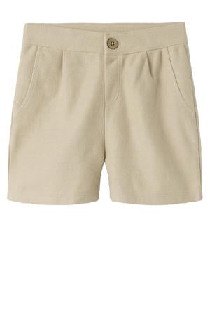 barrel regular waist casual short beige