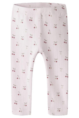 regular legging roze fijn gebreid