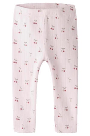 regular legging roze fijn gebreid