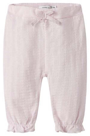 regular waist babybroek lichtroze met textuur