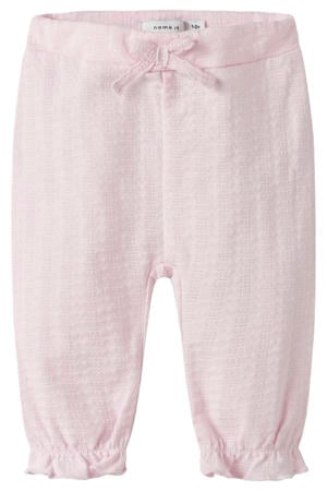 regular waist babybroek lichtroze met textuur