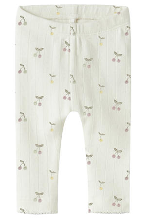 regular legging wit fijn gebreid
